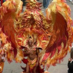 Krewe of Amon-Ra - Phoenix Costume designed by John Zeringue at the Bourbon Street Awards